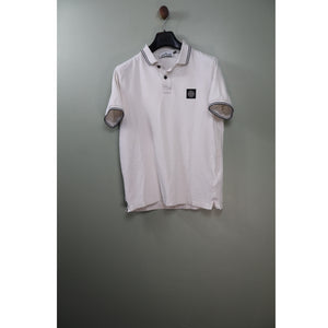 Stone Island White Slim Fit Polo