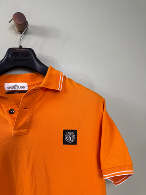 Stone Island Orange Slim Fit Polo