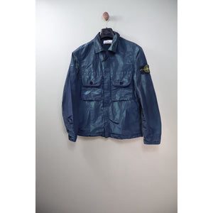 Stone Island Blue/Green Nylon Metal Weft Overshirt