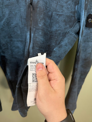 Stone Island Blue House Check Dust Zipped Jumper