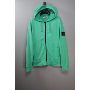 Stone Island Green Zipped Hoodie
