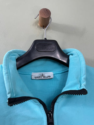 Stone Island Aqua Blue 1/4 Zip Jumper