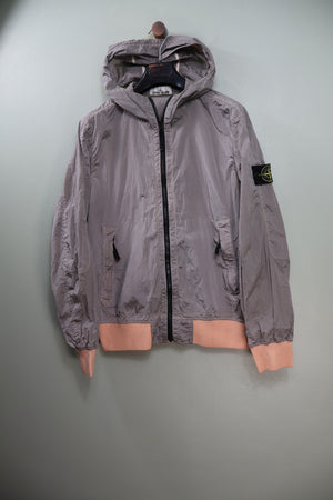 Stone Island Silver Nylon Metal Watro Jacket
