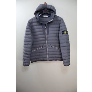 Stone Island Grey Loom Woven Down Jacket