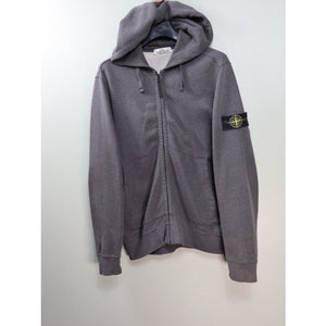 Stone Island Charcoal Grey Zipped Hoodie