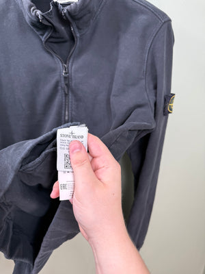 Stone Island Black 1/4 Zip Jumper