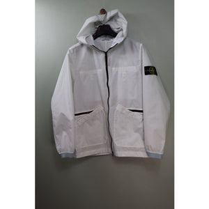 Stone Island White Aggressive Gommato Jacket