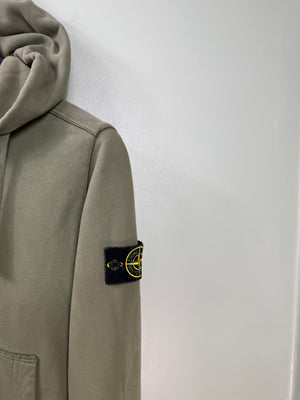 Stone Island Khaki Zipped Hoodie