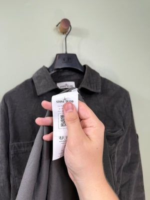 Stone Island Charcoal Grey Needle Cord Overshirt