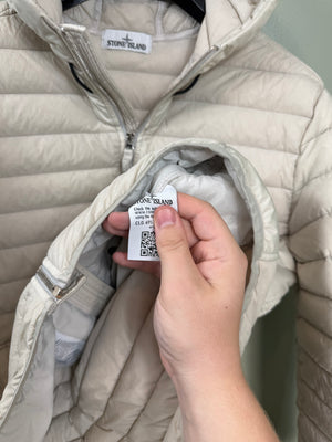 Stone Island Beige Loom Woven Down Jacket