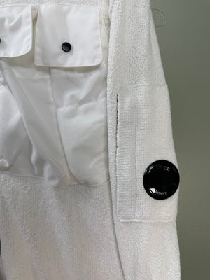 C.P. Company White Towel Hoodie