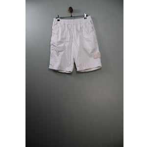 Stone Island White CO Cargo Shorts