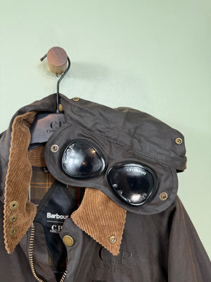 C.P. Company x Barbour Brown Waxed Cotton La Mille Jacket