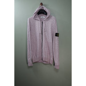 Stone Island Pink Knit Zipped Hoodie