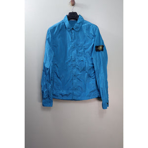 Stone Island Blue Nylon Metal Overshirt