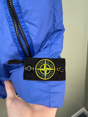 Stone Island Blue Crinkle Reps Down Gilet