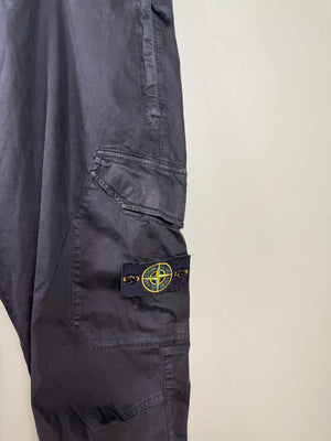 Stone Island Black RE-T Cargo Bottoms