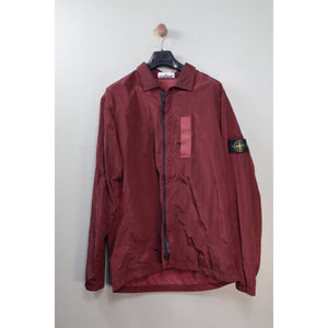 Stone Island Burgundy Nylon Metal Overshirt