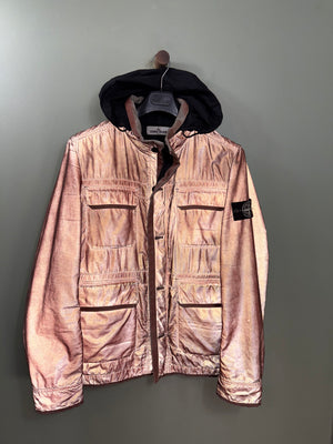 Stone Island Orange Liquid Reflective Jacket