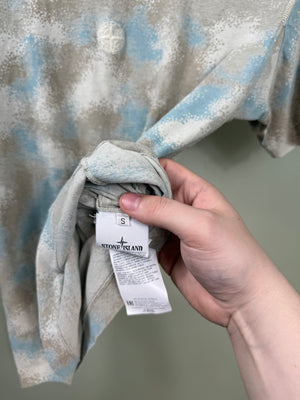 Stone Island Beige Camo Devore T-Shirt