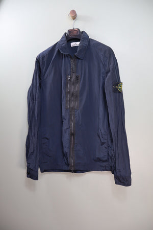 Stone Island Navy Nylon Metal Overshirt