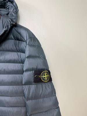 Stone Island Petrol Green Loom Woven Down Jacket