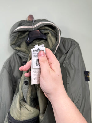 Stone Island Green Crinkle Reps Primaloft Jacket
