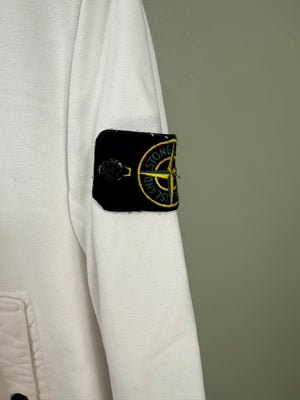 Stone Island White Hoodie