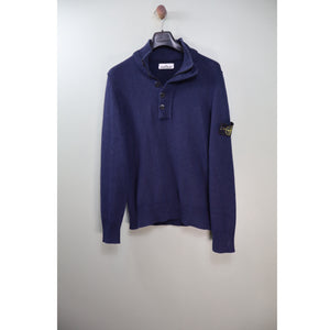 Stone Island Navy 1/4 Zip Knit Jumper