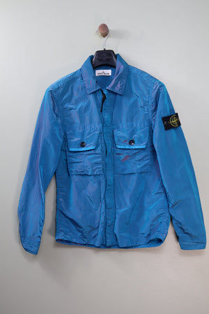 Stone Island Blue Pink Nylon Metal Weft Overshirt