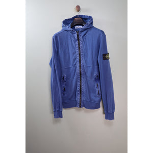 Stone Island Blue Zipped Hoodie