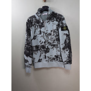 Stone Island Blue Earth Camo 1/4 Zip Jumper