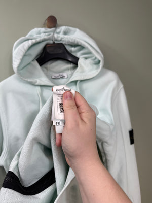 Stone Island Ice Blue Zipped Hoodie