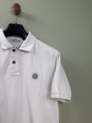 Stone Island White Regular Fit Polo