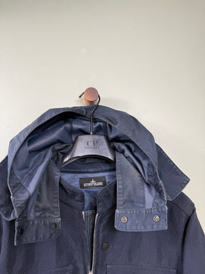 Stone Island Navy Nylon Blend Shadow Project Jacket