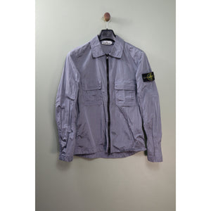 Stone Island Silver Nylon Metal Overshirt