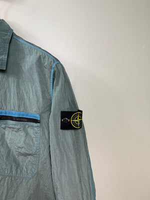 Stone Island Green Nylon Metal Overshirt