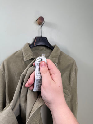 C.P. Company Khaki 1/4 Zip Corduroy Overshirt