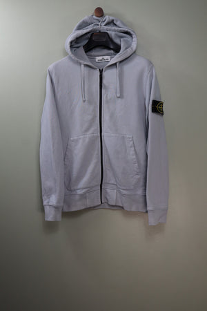 Stone Island Pastel Blue Zipped Hoodie