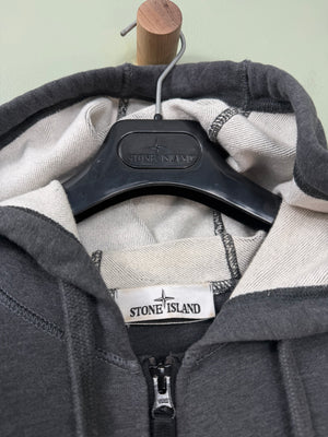 Stone Island Grey Zipped Hoodie