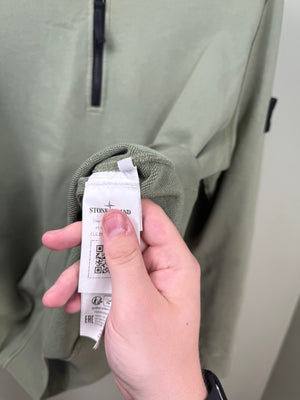 Stone Island Khaki 1/4 Zip Jumper