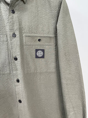 Stone Island Green Button Overshirt