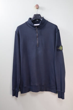 Stone Island Navy 1/4 Zip Jumper