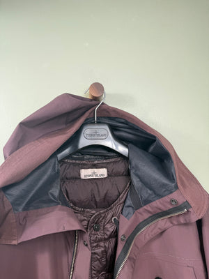 Stone Island Burgundy Tank Shield Jacket