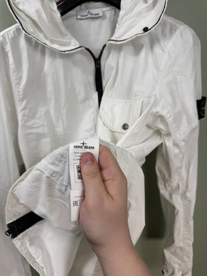 Stone Island White Hooded Overshirt