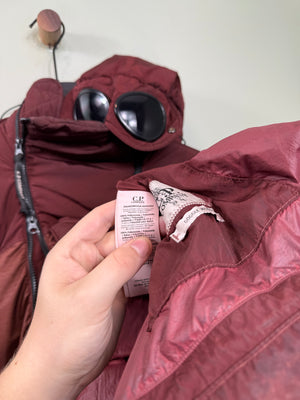 C.P. Company Burgundy BI-Mesh Down Jacket