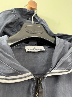 Stone Island Navy Hooded Overshirt