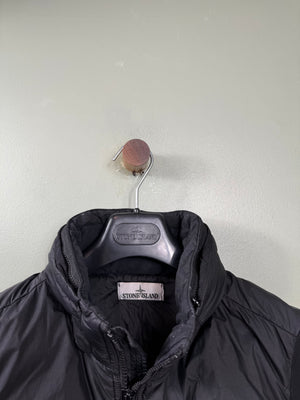 Stone Island Black Crinkle Reps Down Gilet