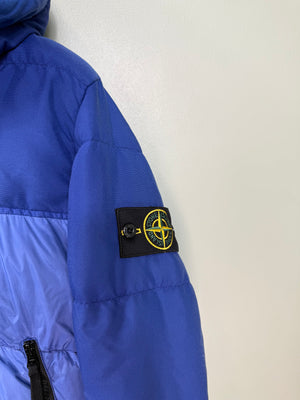 Stone Island Blue Crinkle Reps Down Jacket