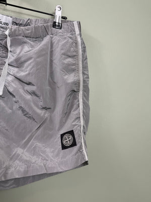 Stone Island Silver Swim Shorts